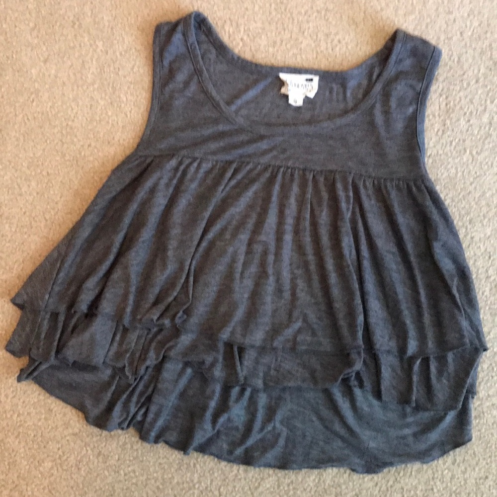 Grey T-shirt layered tank